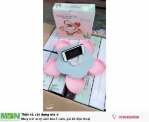 Khay mứt xoay cánh hoa 5 cánh, giá đỡ điện thoại