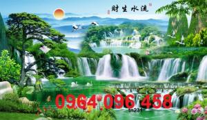 Gạch tranh 3d phong cảnh trang trí