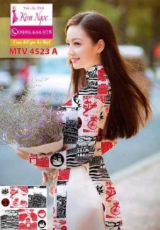 Vải áo dài in MTV4523