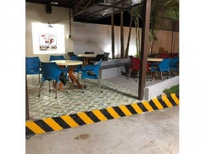 Ghế nhựa cafe chân inox lớn