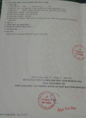 Bán đất nền KP5, TT. Dầu Tiếng, Bình Dương, SHR, TC 100%, giá chưa qua đầu tư