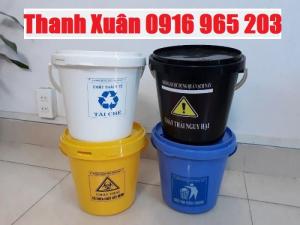 Xô y tế 5 lít, xô hủy kim 5 lít màu vàng, xanh, trắng, xô đựng chất thải y tế 5 lít