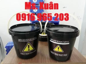 xô y tế 5 lít màu đen đựng rác nguy hại