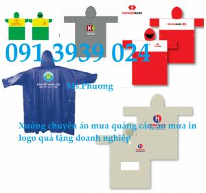 Cơ sở làm áo mưa quảng cáo in logo, làm áo mưa quà tặng giá rẻ