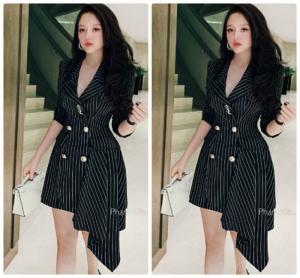 Đầm suông hoa phối nón - HK