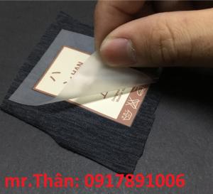 in tem nhãn size, logo ép nhiệt