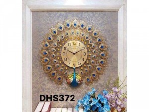 Đồng hồ trang trí chim công DHS372