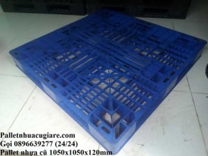 Giá pallet nhựa cũ 1050x1050x120mm - Gọi 0896639277 (24/24)