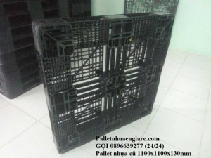 Pallet nhựa cũ 1100x1100x130mm - Gọi 0896639277 (24/24)