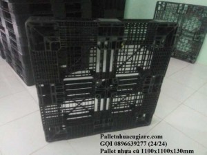 Mua pallet nhựa cũ 1100x1100x130mm - Gọi 0896639277 (24/24)