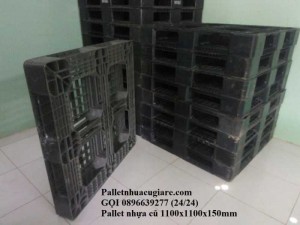 Bán pallet nhựa cũ 1100x1100x150mm - Gọi 0896639277 (24/24)