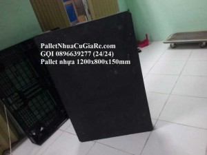 Mua pallet nhựa cũ 1200x800x150mm - Gọi 0896639277 (24/24)