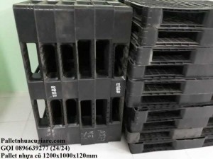 Bán pallet nhựa cũ 1200x1000x120mm - Gọi 0896639277 (24/24)