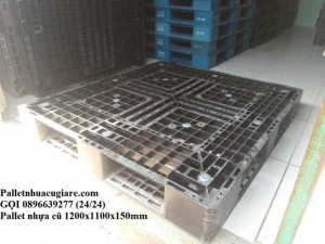 Pallet nhựa cũ 1200x1100x150mm - Gọi 0896639277 (24/24)