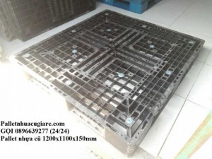 Pallet nhựa cũ 1200x1100x150mm - Gọi 0896639277 (24/24)