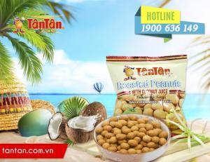 10 gói Đậu phộng nước cốt dừa Tân Tân 15g (1 dây 10 gói)