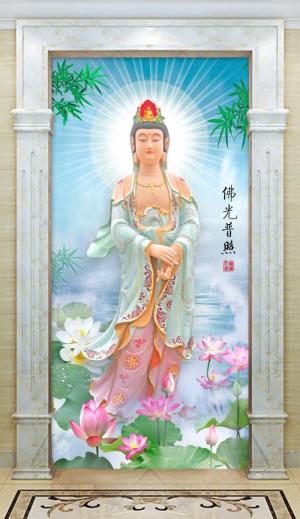 Tranh phật quan thái âm bồ tát- tranh gạch 3d