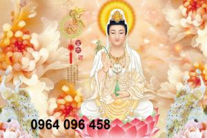 Tranh phật quan thái âm bồ tát- tranh gạch 3d