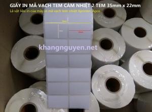 giấy in mã vạch 2 tem cảm nhiệt 35x22