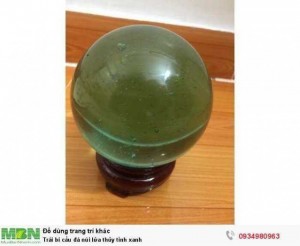 Trái bi cầu đá núi lửa thủy tinh xanh ( sỉ & lẻ ib )