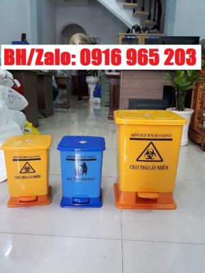 thùng rác y tế 15 lít, thùng rác 15l đạp chân
