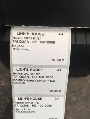Bán Máy tính tiền Cảm Ứng, Máy in bill, Máy in tem cho Quán Trà Sữa tại Thủ Đức Bình Thạnh
