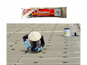 Bám dính và trám kín các vết nứt, mối nối chồng mí trong bê tông và trong các loại vật liệu xây dựng khác cần sự co giãn và trám kín các mối nối ghép mí/ chồng mí của các tấm cách nhiệt trong ống thông gió và các mối nối kim loại của ống thông gió