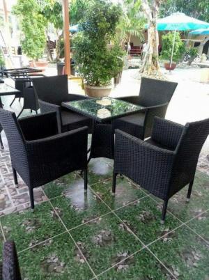 Bàn ghế cafe mây nhựa giá rẻ nhất g-2