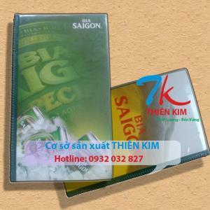 Nhận sản xuất bìa menu nhựa, bìa menu cho hãng bia, sản xuất bìa menu theo yêu cầu,