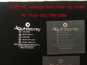 In tem mác logo, nhãn size ép nhiệt