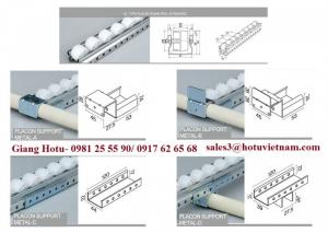 Thanh con lăn nhựa Hàn Quốc- Roller track- GP 6015 và đầu đỡ