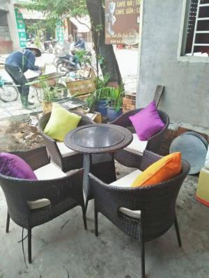 Bàn ghế mây cafe giá rẻ