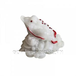 Tượng Đá Cóc Thiềm Thừ 3 Chân Phong Thủy - Size Lớn - Đá Non Nước
Kích thước: Dài 14cm x Rộng 12cm x Cao 11cm . Giá : 280.000₫