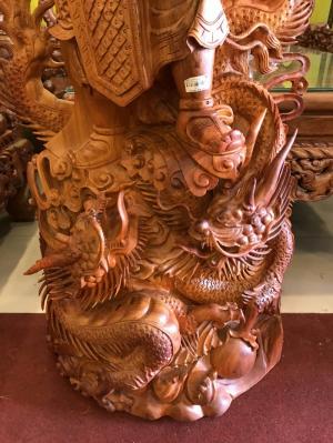 Quan Công Cưỡi Rồng Cao 1m8 Hàng Độc Gỗ Hương. Đồ Gỗ Tân Phú