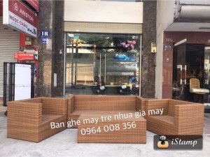 Ngoại thất sofa nhựa giả mây có sẵn giá rẻ