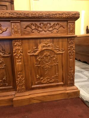 Bàn Làm Việc Cổ Điển Sang Trọng và Đẳng Cấp Gỗ Gõ Đỏ. Đồ Gỗ Tân Phú