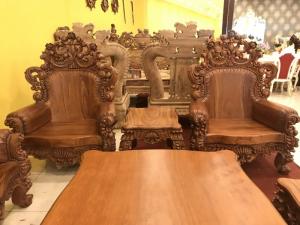 Bộ SOFA Cổ Điển Gỗ Gõ Đỏ 10 Món Cực VIP