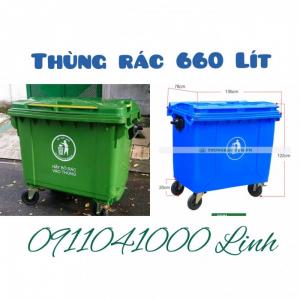 CC thùng rác 660 lít nhựa nhập khẩu bảo vệ môi trường sỉ lẻ đến các đại lý