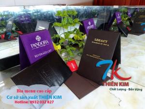 Nhận gia công bìa menu da, bìa đựng hồ sơ da,