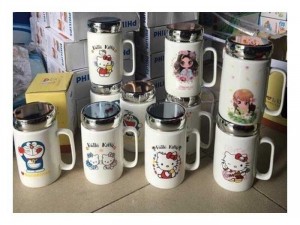 Cốc sứ giữ nhiệt kèm lắp đậy cao cấp