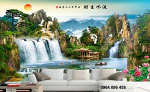 Gạch tranh 3d sơn thủy LK872