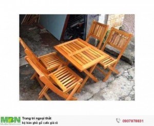 Bộ bàn ghế gỗ cafe giá rẻ