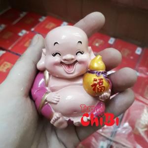 Bộ 3 Tượng Tam Đa Phúc Lộc Thọ 7.5cm - Mẫu Di Lặc