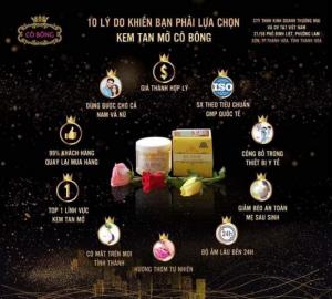 Kem tan mỡ Cô Bông