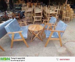 Bộ sofa tay gỗ giá rẻ