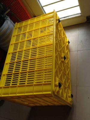 Sọt nhựa 5 bánh xe màu đỏ
