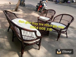 Bộ bàn ghế mây phòng khách phong cách Châu Âu