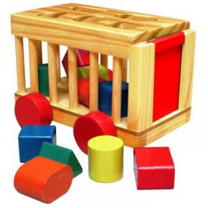Xe thả khối học hình gỗ cho bé