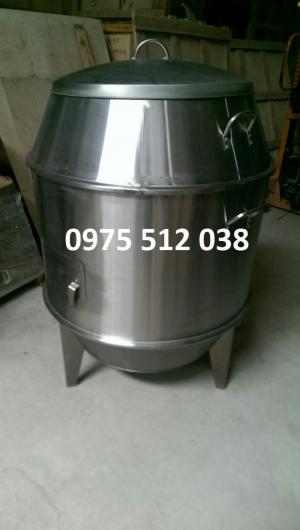 Lò quay gà vịt phi 80 dạng kính dùng than hoa