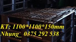 Pallet nhựa mới 1100*1100*150 mm Đen